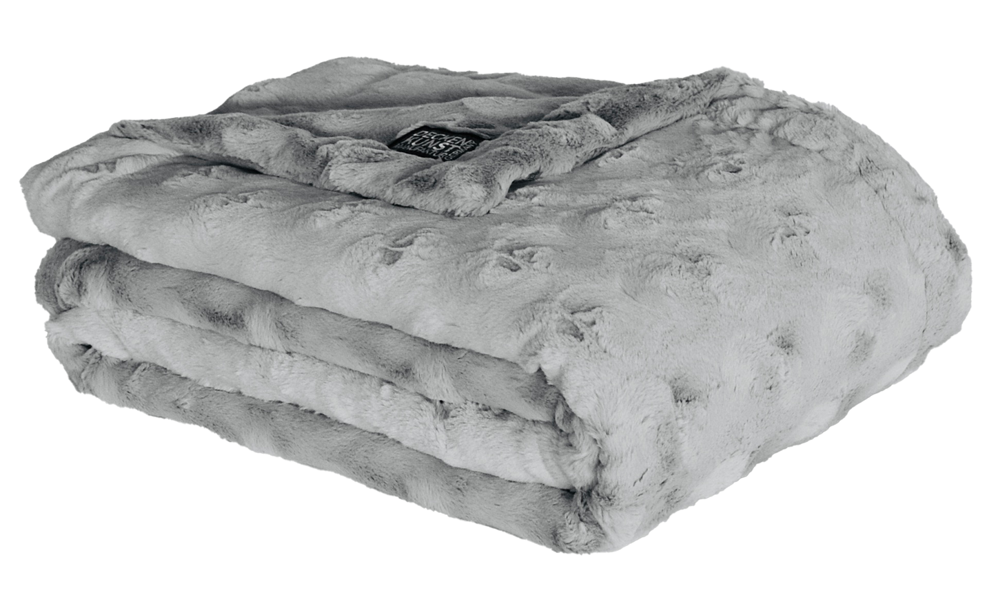 Decke "Teddy Silber Premium"