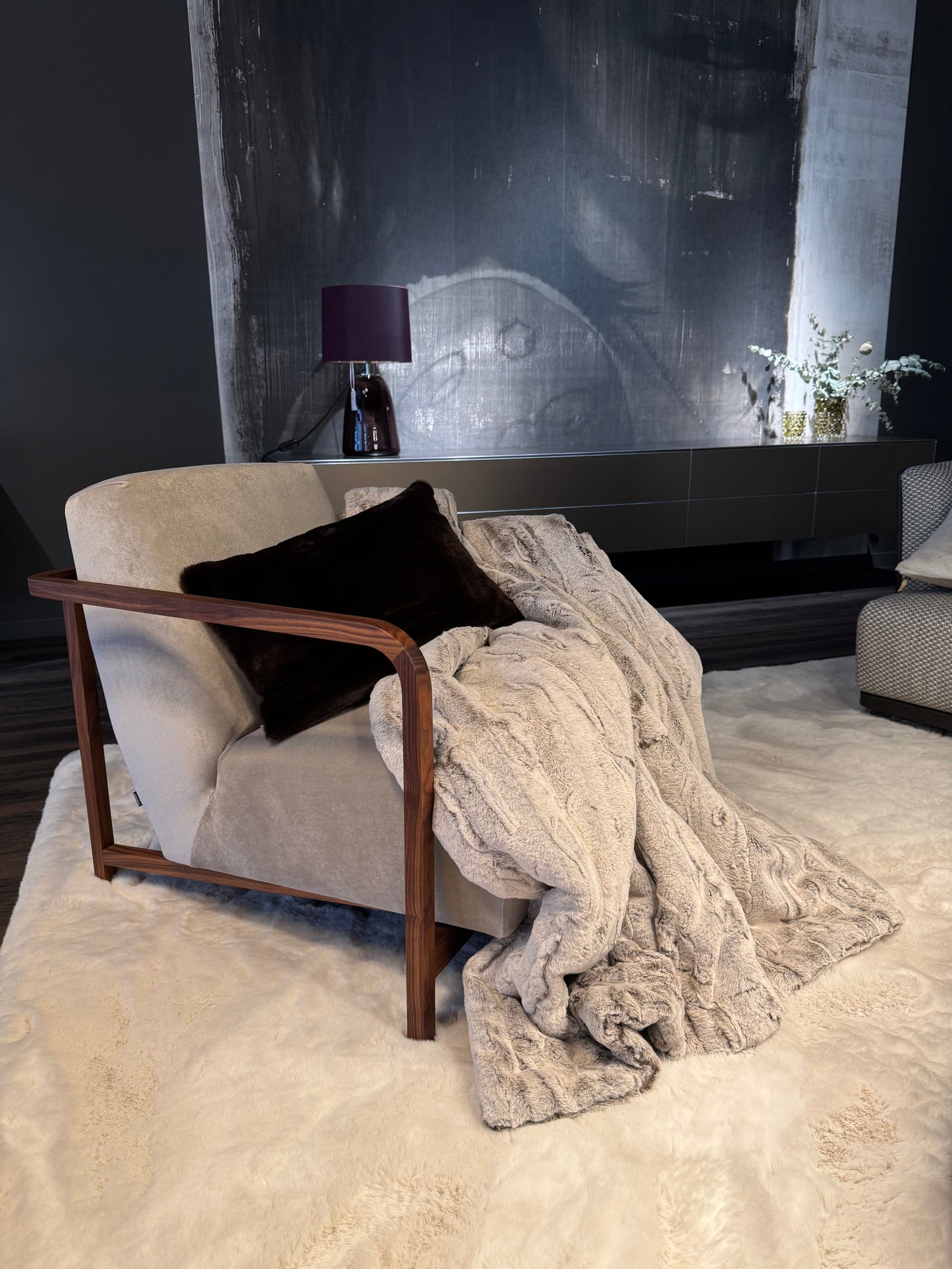 Decke "Premium Lyon braun"