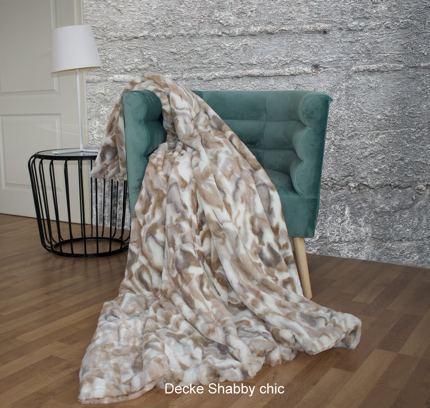 Decke "Premium Shabby Chic Beige"