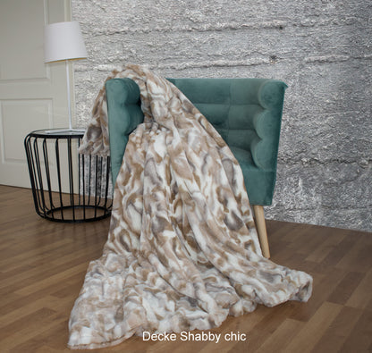 Decke "Premium Shabby Chic Beige"